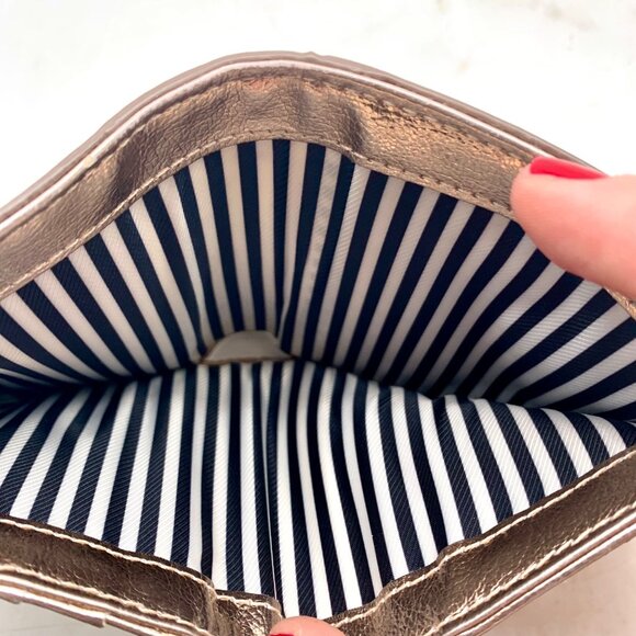 Kate Spade Cameron Street Metallic Rose Gold Bi-Fold Wallet - Picture 11 of 11